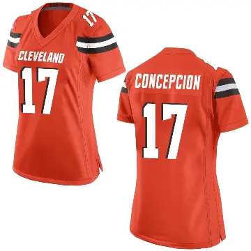 ＃17 Women's KC Concepcion Orange Game Cleveland Browns Alternate Jersey