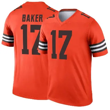 ＃17 Youth Jerome Baker Orange Legend Cleveland Browns Inverted Jersey