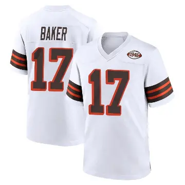 ＃17 Youth Jerome Baker White Game Cleveland Browns 1946 Collection Alternate Jersey