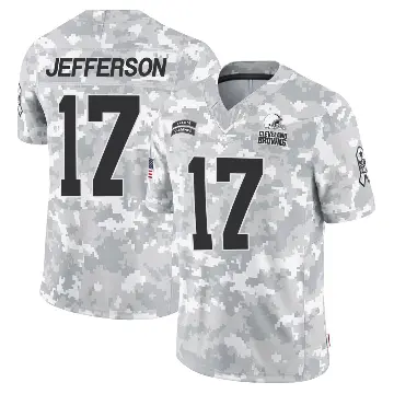 ＃17 Youth Justin Jefferson Arctic Camo Limited Cleveland Browns 2024 Salute to Service Jersey