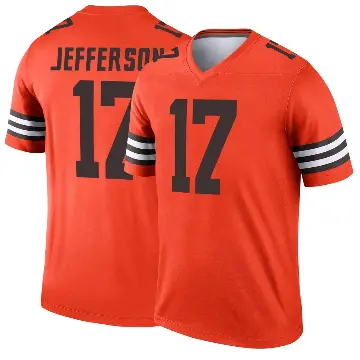 ＃17 Youth Justin Jefferson Orange Legend Cleveland Browns Inverted Jersey