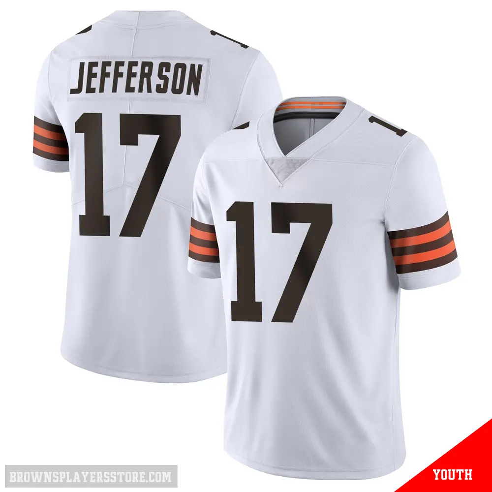 ＃17 Youth Justin Jefferson White Limited Cleveland Browns Vapor Untouchable Jersey