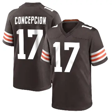 ＃17 Youth KC Concepcion Brown Game Cleveland Browns Team Color Jersey