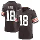 ＃18 Men's David Bell Brown Game Cleveland Browns Team Color Jersey