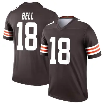 ＃18 Men's David Bell Brown Legend Cleveland Browns Jersey