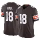 ＃18 Men's David Bell Brown Limited Cleveland Browns Vapor F.U.S.E. Jersey