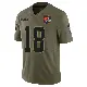 ＃18 Men's David Bell Olive Limited Cleveland Browns 2025 Salute to Service Jersey