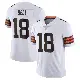 ＃18 Men's David Bell White Limited Cleveland Browns Vapor Untouchable Jersey