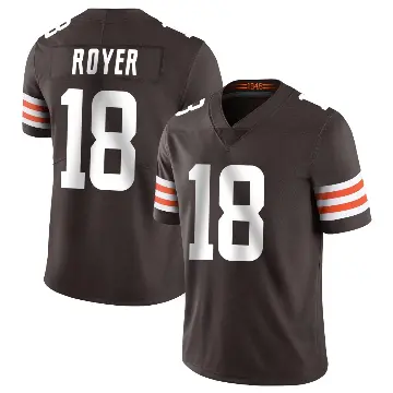 ＃18 Men's Joe Royer Brown Limited Cleveland Browns Team Color Vapor Untouchable Jersey
