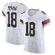 ＃18 Men's Joe Royer White Elite Cleveland Browns Vapor Jersey