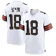 ＃18 Men's Joe Royer White Game Cleveland Browns Jersey