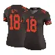 ＃18 Women's David Bell Brown Legend Cleveland Browns Color Rush Jersey
