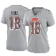＃18 Women's David Bell Gray Game Cleveland Browns Atmosphere Fashion Jersey
