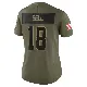 ＃18 Women's David Bell Olive Limited Cleveland Browns 2025 Salute to Service Jersey