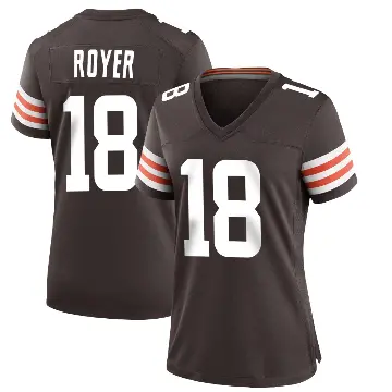 ＃18 Women's Joe Royer Brown Game Cleveland Browns Team Color Jersey