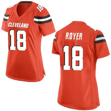 ＃18 Women's Joe Royer Orange Game Cleveland Browns Alternate Jersey