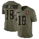 ＃18 Youth David Bell Olive Limited Cleveland Browns 2025 Salute to Service Jersey