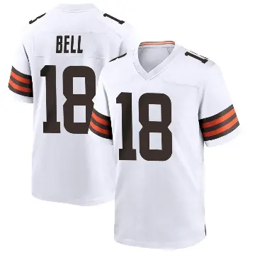 ＃18 Youth David Bell White Game Cleveland Browns Jersey