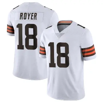 ＃18 Youth Joe Royer White Limited Cleveland Browns Vapor Untouchable Jersey