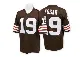 ＃19 Men's Bernie Kosar Brown Authentic Cleveland Browns Mitchell And Ness Team Color Throwback Jersey