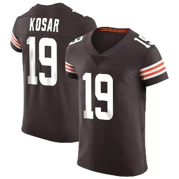 ＃19 Men's Bernie Kosar Brown Elite Cleveland Browns Vapor Jersey