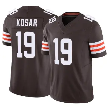 ＃19 Men's Bernie Kosar Brown Limited Cleveland Browns Vapor F.U.S.E. Jersey