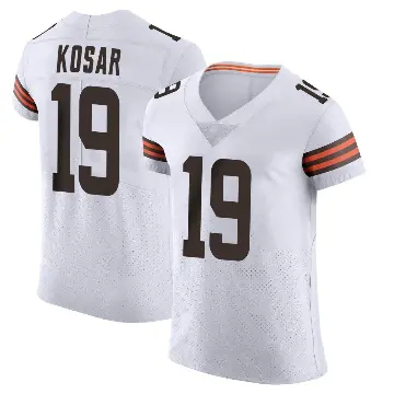 ＃19 Men's Bernie Kosar White Elite Cleveland Browns Vapor Jersey