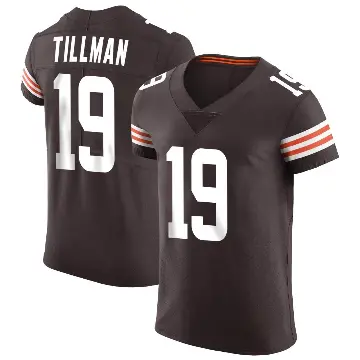 ＃19 Men's Cedric Tillman Brown Elite Cleveland Browns Vapor Jersey