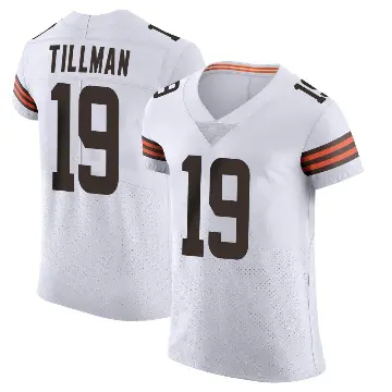 ＃19 Men's Cedric Tillman White Elite Cleveland Browns Vapor Jersey