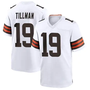 ＃19 Men's Cedric Tillman White Game Cleveland Browns Jersey