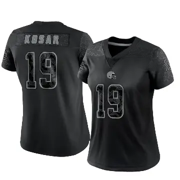 ＃19 Women's Bernie Kosar Black Limited Cleveland Browns Reflective Jersey
