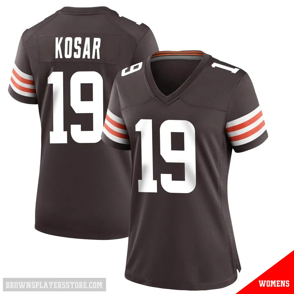 ＃19 Women's Bernie Kosar Brown Game Cleveland Browns Team Color Jersey