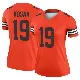 ＃19 Women's Bernie Kosar Orange Legend Cleveland Browns Inverted Jersey