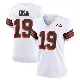 ＃19 Women's Bernie Kosar White Game Cleveland Browns 1946 Collection Alternate Jersey