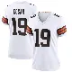 ＃19 Women's Bernie Kosar White Game Cleveland Browns Jersey
