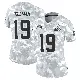 ＃19 Women's Cedric Tillman Arctic Camo Limited Cleveland Browns 2024 Salute to Service Jersey