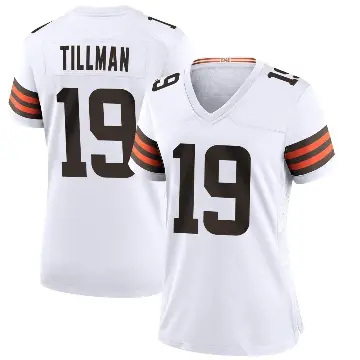 ＃19 Women's Cedric Tillman White Game Cleveland Browns Jersey