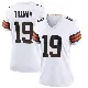 ＃19 Women's Cedric Tillman White Game Cleveland Browns Jersey