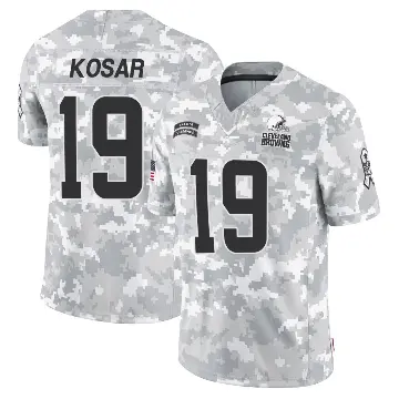 ＃19 Youth Bernie Kosar Arctic Camo Limited Cleveland Browns 2024 Salute to Service Jersey