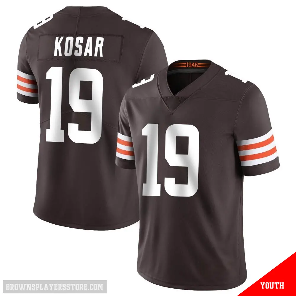 ＃19 Youth Bernie Kosar Brown Limited Cleveland Browns Team Color Vapor Untouchable Jersey