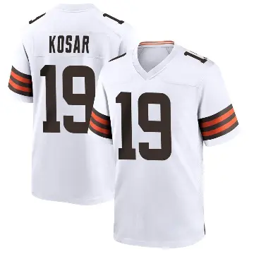 ＃19 Youth Bernie Kosar White Game Cleveland Browns Jersey