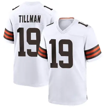 ＃19 Youth Cedric Tillman White Game Cleveland Browns Jersey