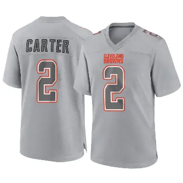 ＃2 Men's DeAndre Carter Gray Game Cleveland Browns Atmosphere Fashion Jersey