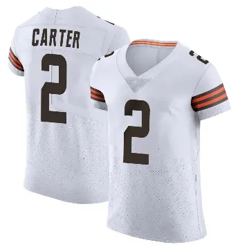 ＃2 Men's DeAndre Carter White Elite Cleveland Browns Vapor Jersey