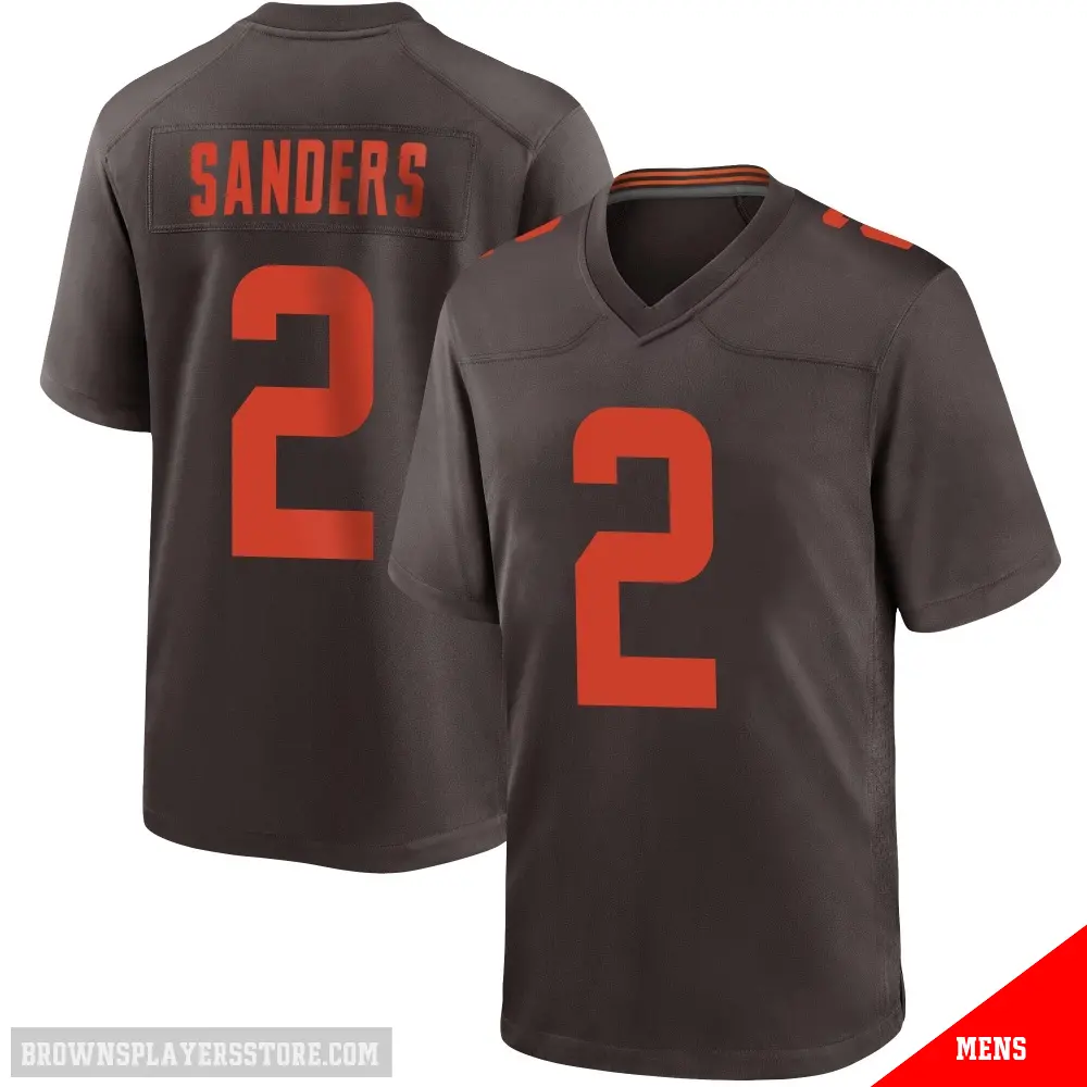 ＃2 Men's Shedeur Sanders Brown Game Cleveland Browns Alternate Jersey