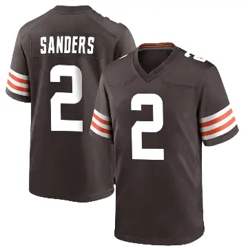 ＃2 Men's Shedeur Sanders Brown Game Cleveland Browns Team Color Jersey