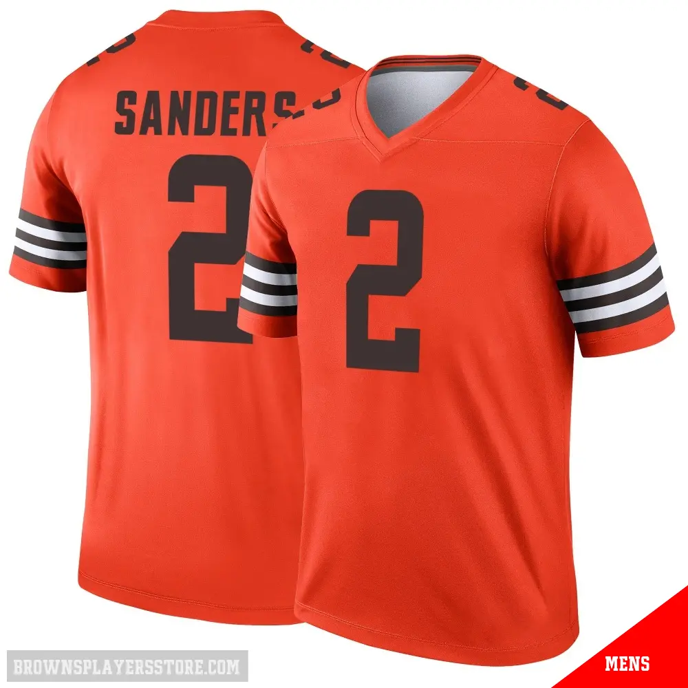 ＃2 Men's Shedeur Sanders Orange Legend Cleveland Browns Inverted Jersey