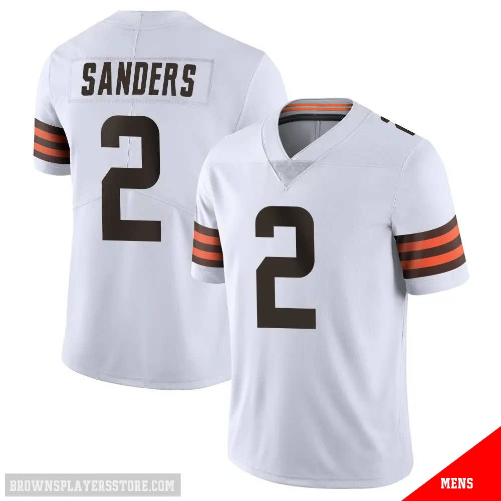 ＃2 Men's Shedeur Sanders White Limited Cleveland Browns Vapor Untouchable Jersey