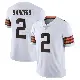 ＃2 Men's Shedeur Sanders White Limited Cleveland Browns Vapor Untouchable Jersey