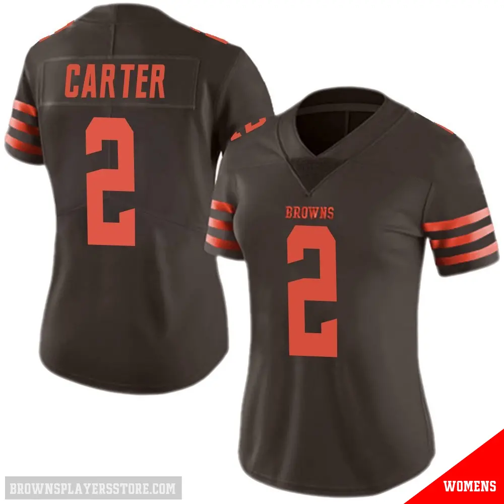 ＃2 Women's DeAndre Carter Brown Limited Cleveland Browns Color Rush Jersey